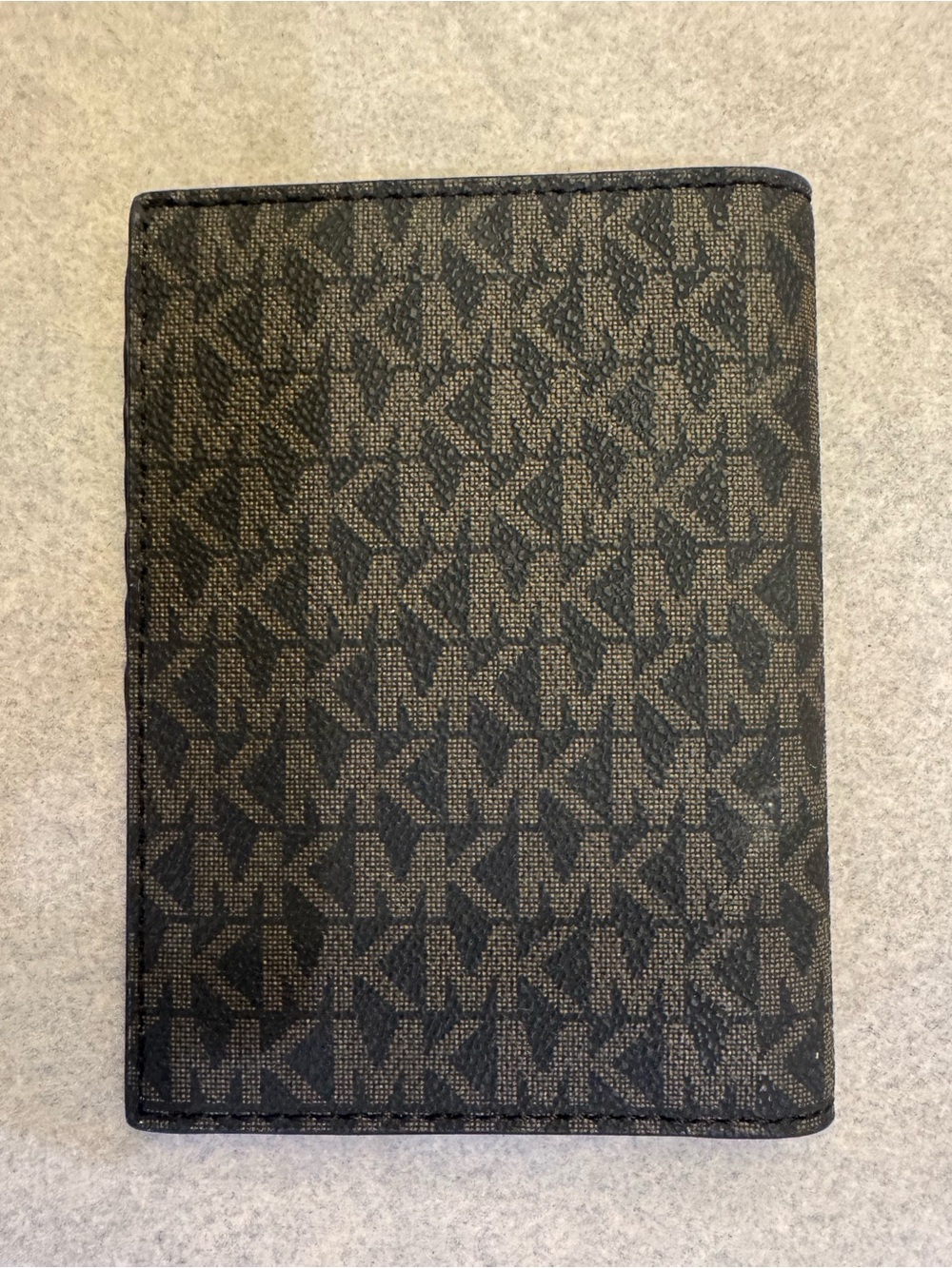 Michael Kors MK Signature Passport Wallet Travel Organizer Brown ID Card Holder